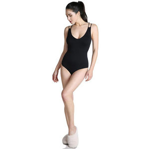 Seamless Double Strap Basic Bodysuit, OS